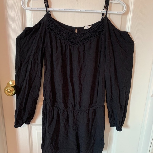 Black Long Sleeve Romper